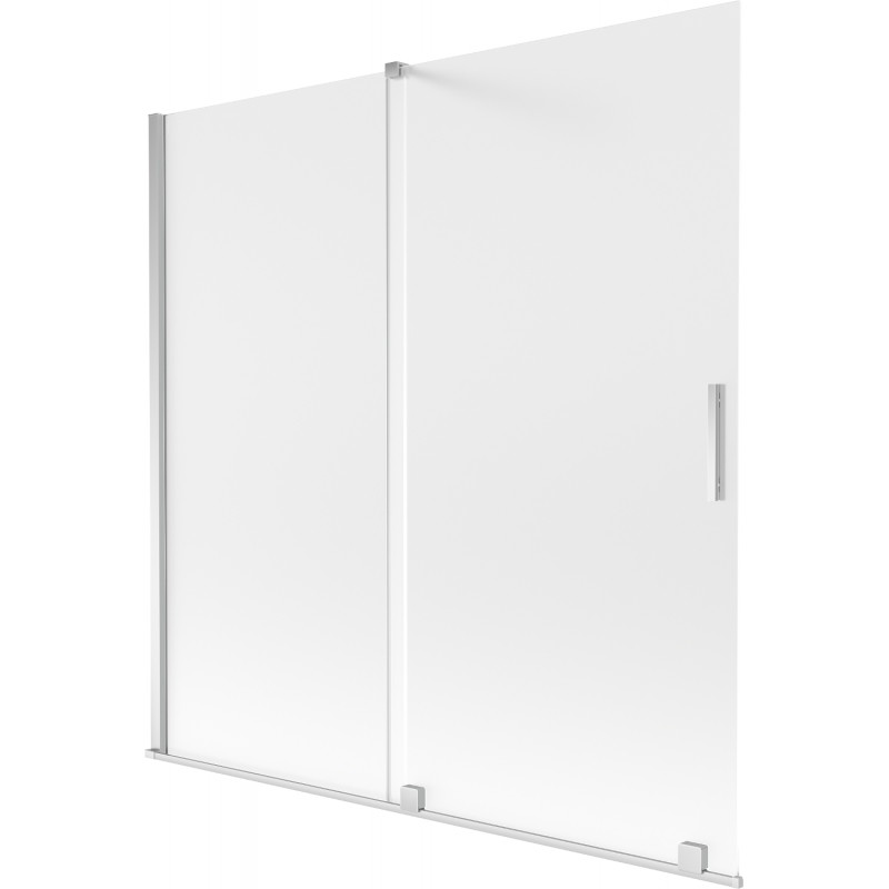 Mexen Velar paroi de baignoire coulissante à 2 volets 160 x 150 cm, givre, chrome - 896-160-000-31-01