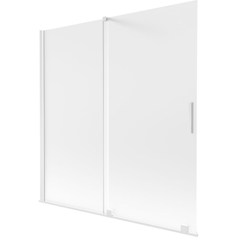 Mexen Velar pare-douche 2 battants coulissants 160 x 150 cm, givré, blanc - 896-160-000-31-20