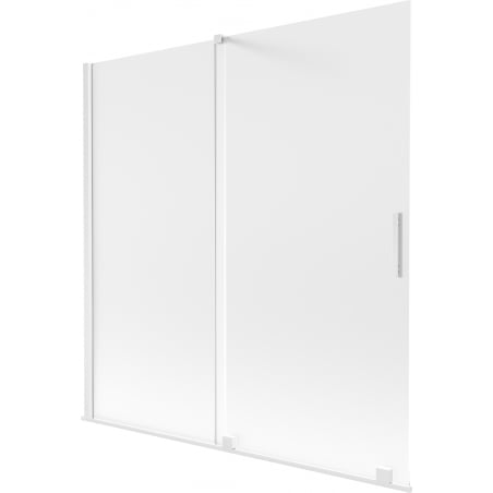 Mexen Velar paroi de baignoire coulissante à 2 panneaux 160 x 150 cm, givré, blanc - 896-160-000-31-20