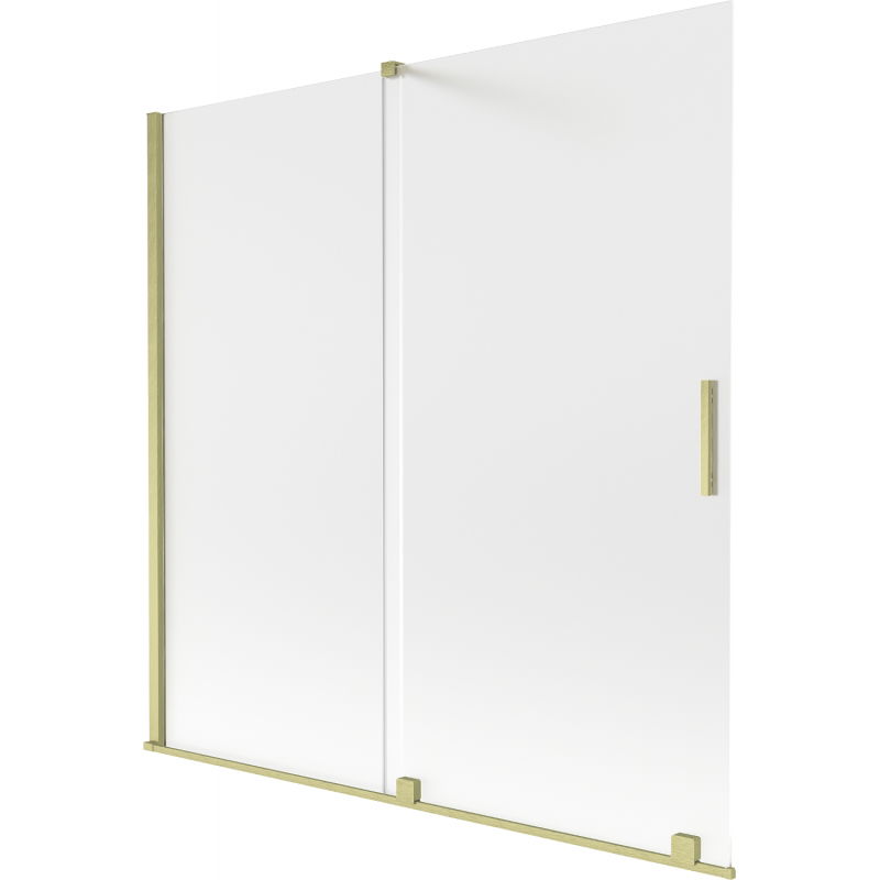 Mexen Velar paroi de baignoire 2 volets coulissants 160 x 150 cm, givré, or brossé - 896-160-000-31-55