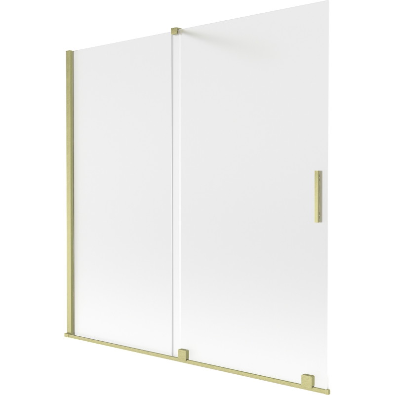 Mexen Velar paroi de baignoire coulissante 2 volets 160 x 150 cm, givré, or brossé - 896-160-000-31-55