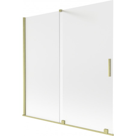 Mexen Velar paroi de baignoire coulissante 2 volets 160 x 150 cm, givré, or brossé - 896-160-000-31-55