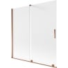 Mexen Velar paravent de baignoire coulissant 2 panneaux 160 x 150 cm, givré, or rose - 896-160-000-31-60