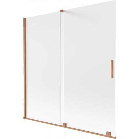 Mexen Velar paroi de baignoire 2 volets coulissants 160 x 150 cm, givre, cuivre brossé - 896-160-000-31-65