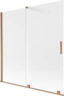 Mexen Velar paroi de baignoire 2 volets coulissants 160 x 150 cm, givre, cuivre brossé - 896-160-000-31-65