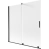 Mexen Velar pare-douche à 2 volets coulissants 160 x 150 cm, givré, noir - 896-160-000-31-70