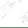 Mexen Velar paroi de baignoire 2 volets coulissants 160 x 150 cm, givré, nickel brossé - 896-160-000-31-97