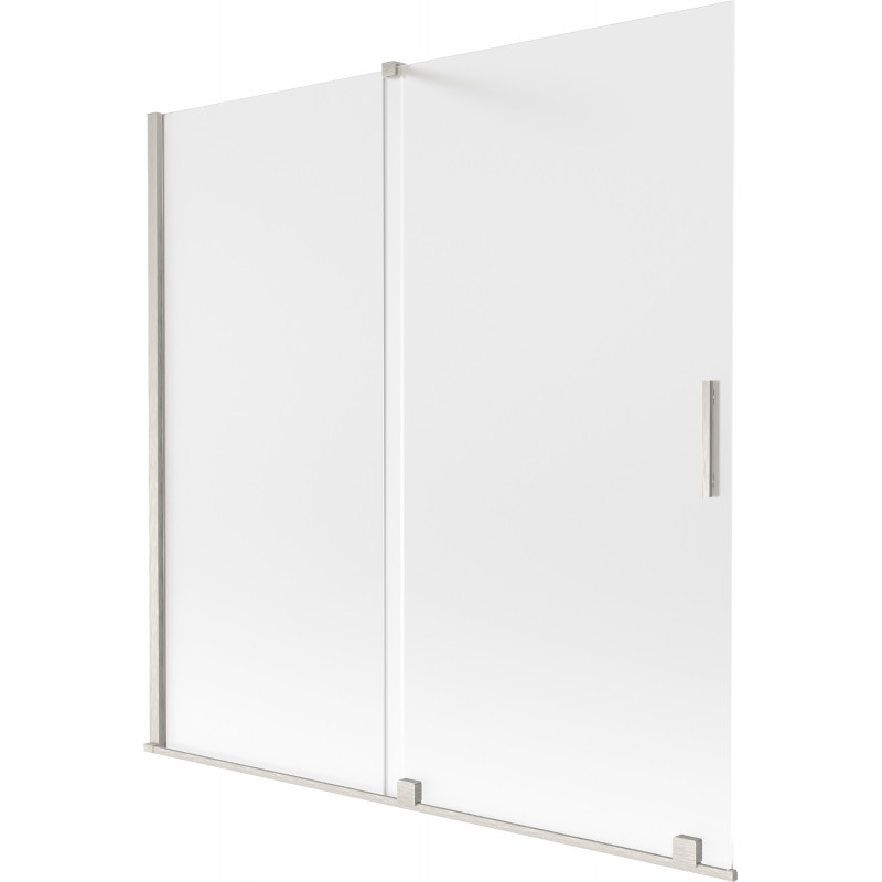 Mexen Velar paroi de baignoire 2-portes coulissantes 160 x 150 cm, givré, nickel brossé - 896-160-000-31-97