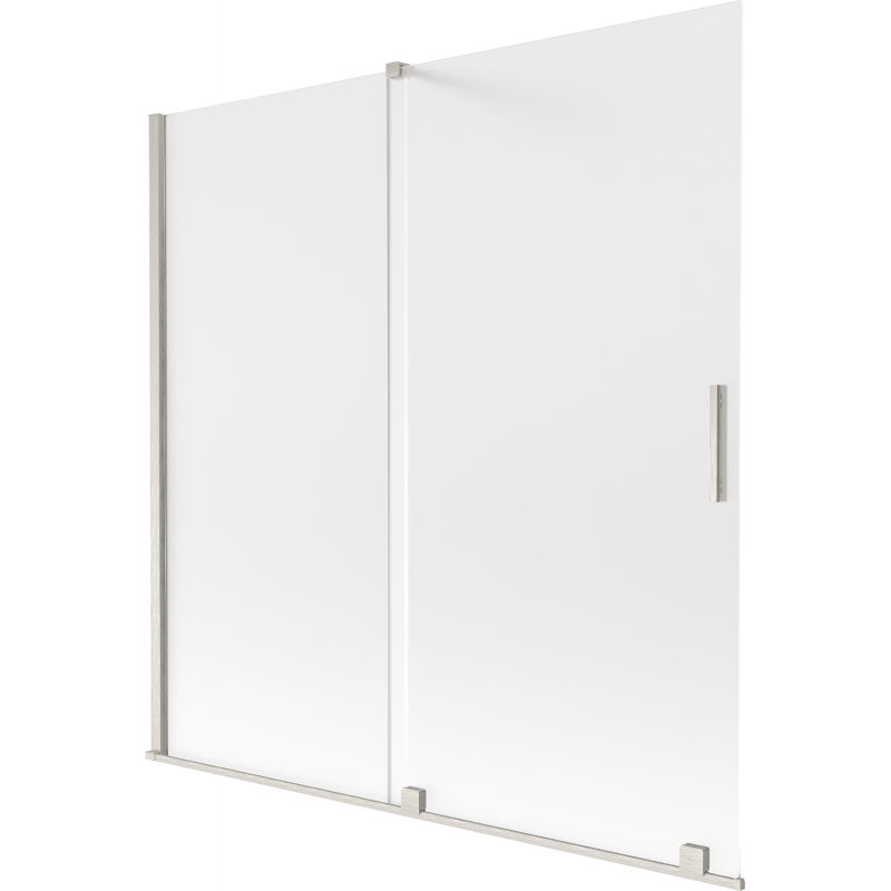 Mexen Velar paroi de baignoire 2 volets coulissants 160 x 150 cm, givré, nickel brossé - 896-160-000-31-97