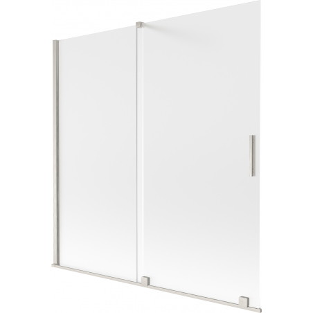 Mexen Velar paroi de baignoire 2-portes coulissantes 160 x 150 cm, givré, nickel brossé - 896-160-000-31-97