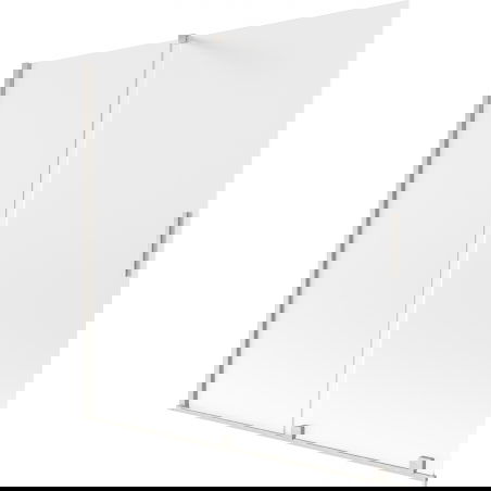 Mexen Velar paroi de baignoire 2 volets coulissants 160 x 150 cm, givré, nickel brossé - 896-160-000-31-97