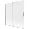 Mexen Velar paroi de baignoire 2-portes coulissantes 160 x 150 cm, givré, nickel brossé - 896-160-000-31-97
