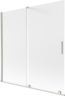 Mexen Velar paroi de baignoire 2-portes coulissantes 160 x 150 cm, givré, nickel brossé - 896-160-000-31-97