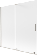 Mexen Velar paroi de baignoire 2 volets coulissants 160 x 150 cm, givré, nickel brossé - 896-160-000-31-97