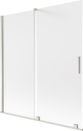 Mexen Velar paroi de douche à 2 volets coulissante 150 x 150 cm, givrée, nickel brossé - 896-150-000-31-97