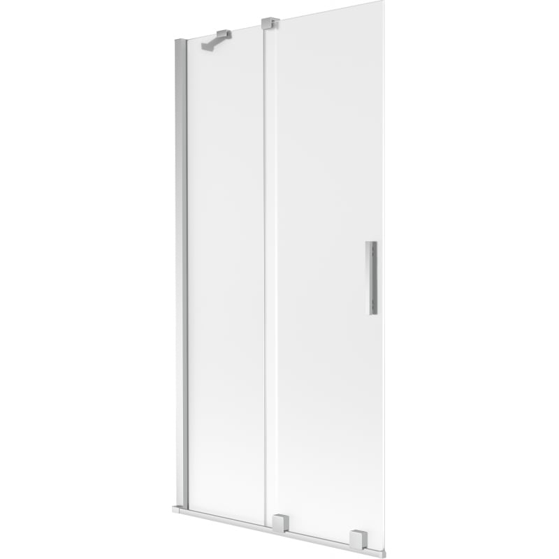 Mexen Velar paroi de baignoire à 2 panneaux coulissants 95 x 150 cm, givre, chrome - 896-095-000-31-01