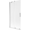 Mexen Velar paroi de baignoire à 2 panneaux coulissants 95 x 150 cm, givre, chrome - 896-095-000-31-01