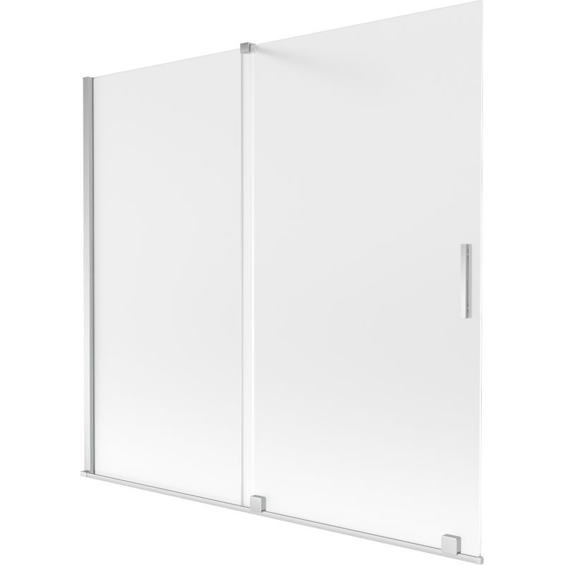 Mexen Velar paravent de bain 2 panneaux coulissants 170 x 150 cm, givre, chrome - 896-170-000-31-01