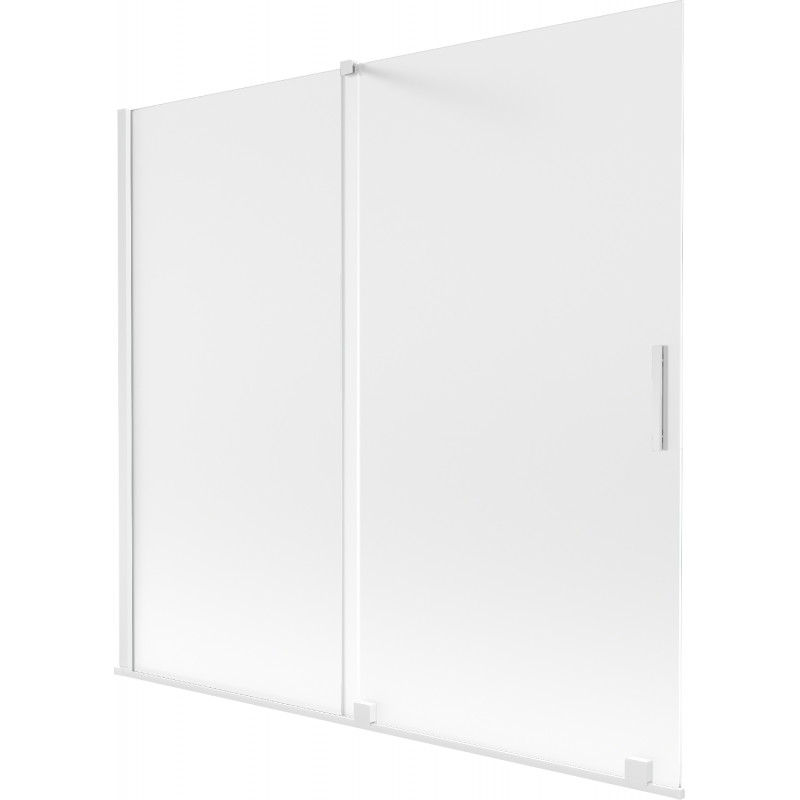 Mexen Velar paroi de baignoire à 2 volets coulissants 170 x 150 cm, dépoli, blanc - 896-170-000-31-20