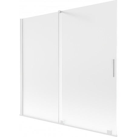 Mexen Velar paroi de baignoire à 2 volets coulissants 170 x 150 cm, dépoli, blanc - 896-170-000-31-20