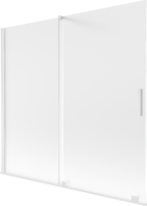 Mexen Velar paroi de baignoire à 2 volets coulissants 170 x 150 cm, dépoli, blanc - 896-170-000-31-20