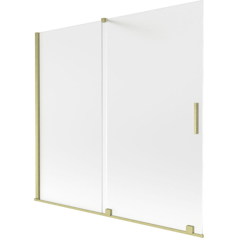 Mexen Velar paroi de baignoire 2 vantaux coulissants 170 x 150 cm, givre, or brossé - 896-170-000-31-55