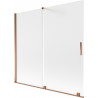 Mexen Velar paroi de baignoire à 2 volets coulissants 170 x 150 cm, givrée, or rose - 896-170-000-31-60