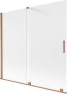 Mexen Velar pare-douche à deux panneaux coulissants 170 x 150 cm, givre, cuivre brossé - 896-170-000-31-65
