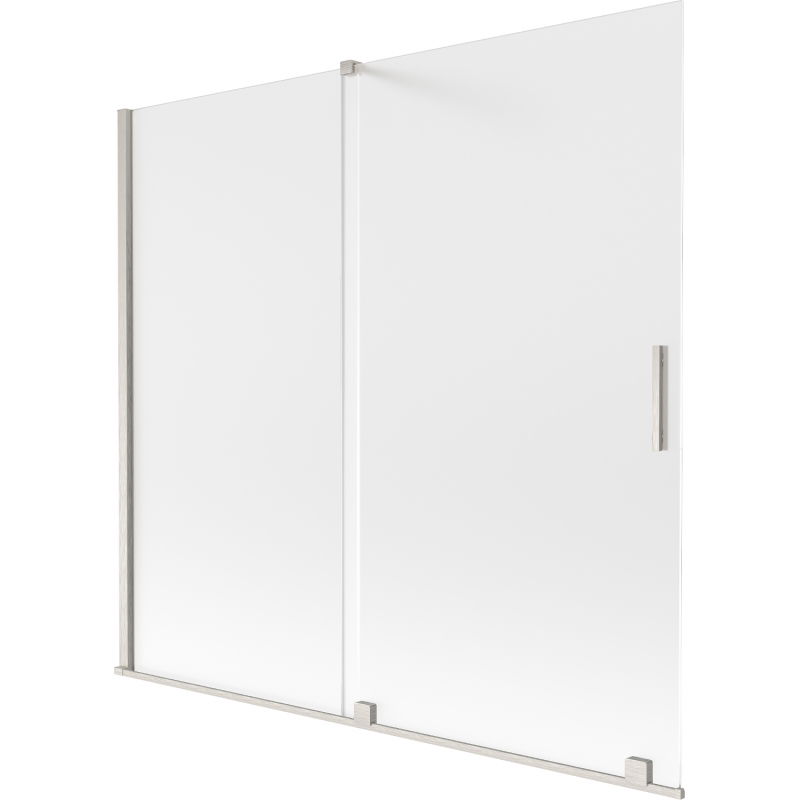 Paravent de baignoire Mexen Velar 2 panneaux coulissants 170 x 150 cm, givré, nickel brossé - 896-170-000-31-97