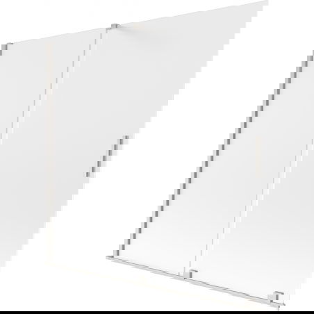 Paravent de baignoire Mexen Velar 2 panneaux coulissants 170 x 150 cm, givré, nickel brossé - 896-170-000-31-97
