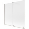 Mexen Velar paroi de baignoire à 2 battants coulissants 170 x 150 cm, givre, nickel brossé - 896-170-000-31-97