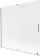 Mexen Velar paroi de baignoire à 2 battants coulissants 170 x 150 cm, givre, nickel brossé - 896-170-000-31-97
