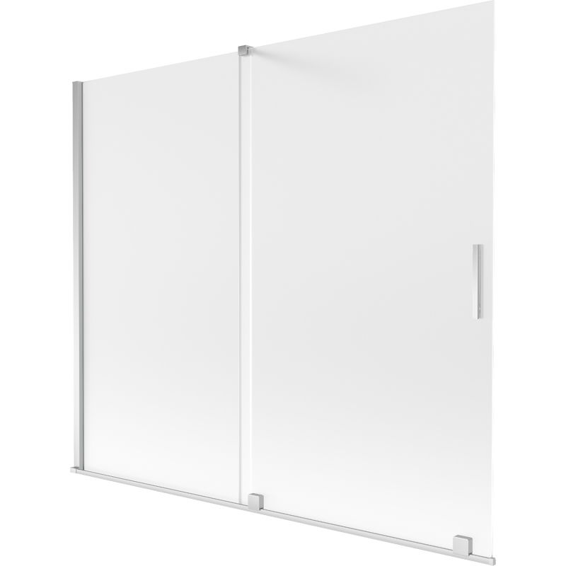 Mexen Velar paroi de baignoire coulissante à 2 volets 180 x 150 cm, givre, chrome - 896-180-000-31-01