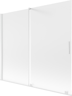 Paroi de baignoire 2 vantaux coulissants Mexen Velar 180 x 150 cm, givré, blanc - 896-180-000-31-20