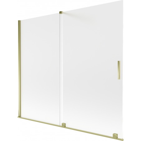 Mexen Velar paroi de baignoire 2 volets coulissants 180 x 150 cm, givré, doré - 896-180-000-31-50
