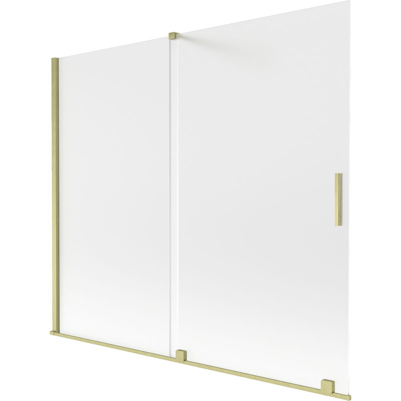 Mexen Velar paroi de baignoire 2 volets coulissants 180 x 150 cm, givré, or brossé - 896-180-000-31-55