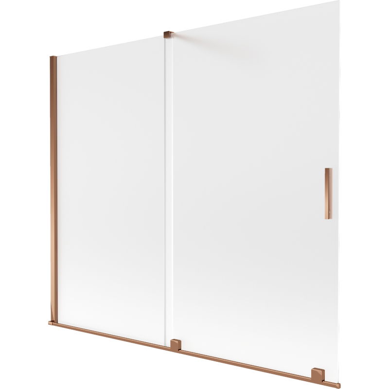 Mexen Velar paroi de baignoire 2 volets coulissants 180 x 150 cm, givré, or rose - 896-180-000-31-60