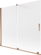 Mexen Velar paroi de douche 2 volets coulissants 180 x 150 cm, givré, or rose - 896-180-000-31-60