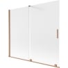 Mexen Velar paroi de baignoire à 2 volets coulissants 180 x 150 cm, givré, cuivre brossé - 896-180-000-31-65