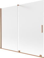 Paroi de baignoire coulissante 2 volets Mexen Velar 180 x 150 cm, givre, cuivre brossé - 896-180-000-31-65