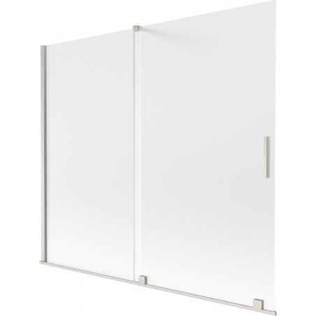 Mexen Velar pare-douche de bain coulissant à 2 panneaux 180 x 150 cm, dépoli, nickel brossé - 896-180-000-31-97