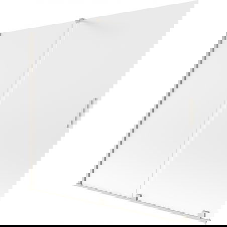 Mexen Velar paroi de baignoire coulissante 2 volets 180 x 150 cm, givre, nickel brossé - 896-180-000-31-97