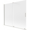 Mexen Velar pare-douche de bain coulissant à 2 panneaux 180 x 150 cm, dépoli, nickel brossé - 896-180-000-31-97