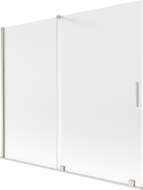Mexen Velar pare-douche de bain coulissant à 2 panneaux 180 x 150 cm, dépoli, nickel brossé - 896-180-000-31-97