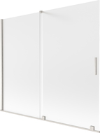 Mexen Velar paroi de baignoire coulissante 2 volets 180 x 150 cm, givre, nickel brossé - 896-180-000-31-97