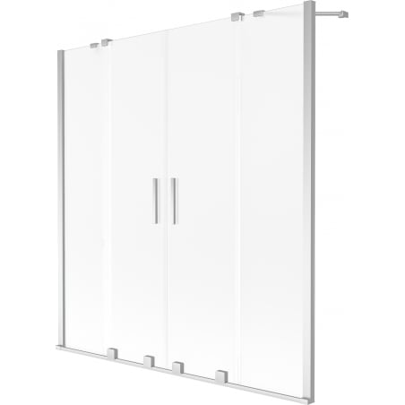 Mexen Velar Duo pare-baignoire coulissant à 2 volets 150 x 150 cm, givre, chrome - 896-150-000-32-01