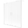 Mexen Velar Duo paroi de douche à deux volets coulissante 150 x 150 cm, givré, blanc - 896-150-000-32-20