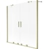 Mexen Velar Duo paravent de baignoire coulissant à 2 panneaux 150 x 150 cm, givré, or brossé - 896-150-000-32-55