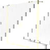 Mexen Velar Duo paravent de bain 2 volets coulissants 150 x 150 cm, givré, or brossé - 896-150-000-32-55