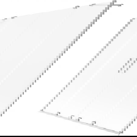Paroi de baignoire coulissante à 2 vantaux Mexen Velar Duo 180 x 150 cm, givre, chrome - 896-180-000-32-01